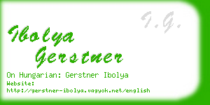 ibolya gerstner business card